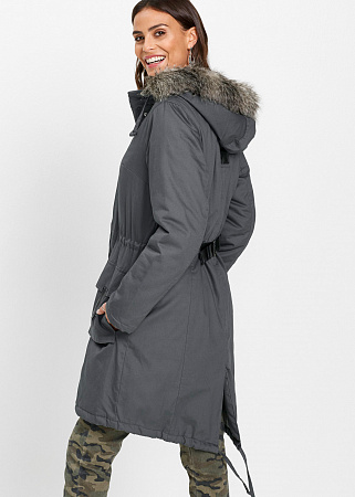 Модная длинная куртка-парка Модная длинная куртка-парка