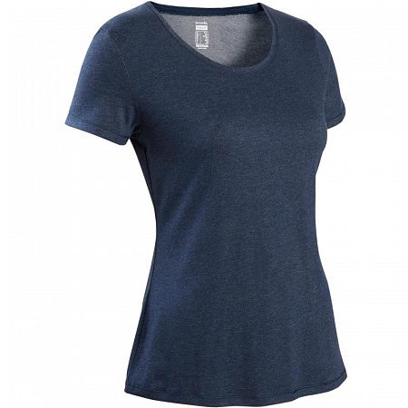 Футболка прямая женская 500 Cotton Cloud Blue Jay Basics Футболка прямая женская 500 Cotton Cloud Blue Jay Basics