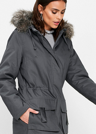 Модная длинная куртка-парка Модная длинная куртка-парка